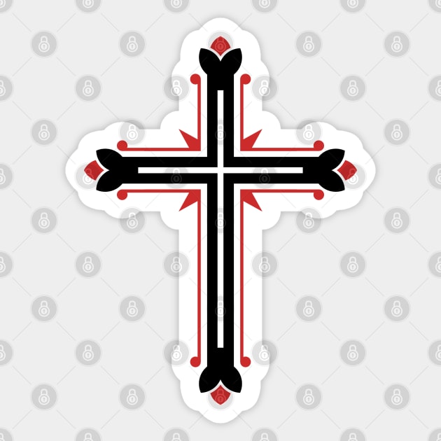 Cross of the Lord and Savior Jesus Christ, a symbol of crucifixion and salvation. Sticker by Reformer